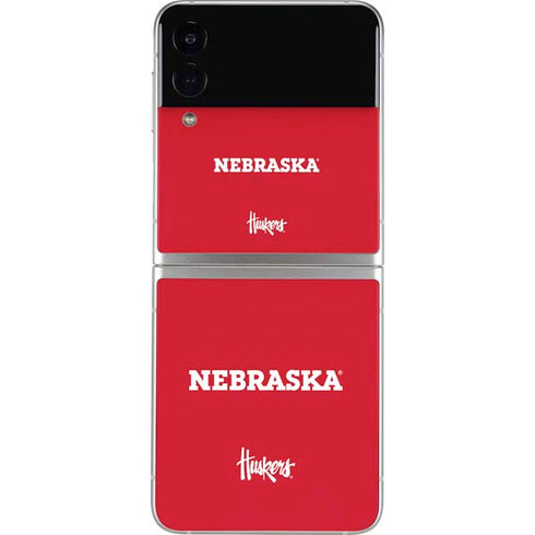 University of Nebraska Red Galaxy Z Flip4 5G Skin